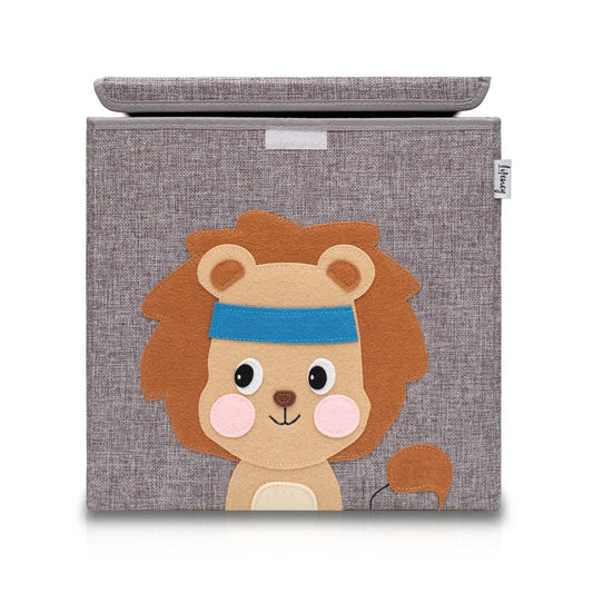 Boîte de rangement "lion" avec couvercle, compatible avec l'étagère IKEA KALLAX Lifeney