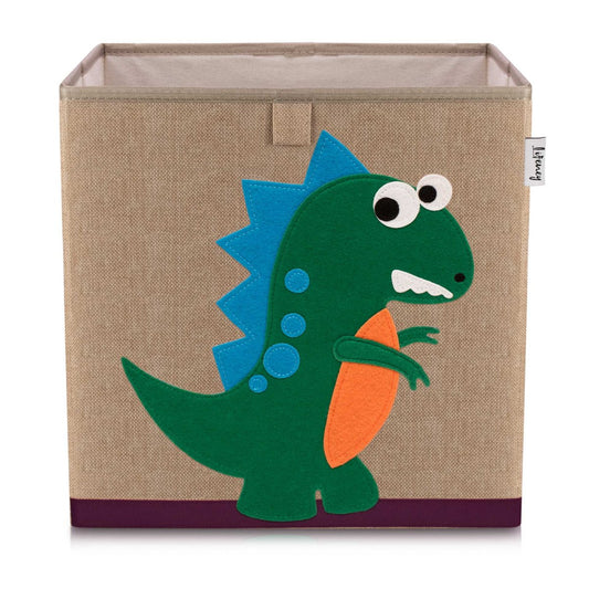 Boîte de rangement "dinosaure vert foncé" , compatible avec l'étagère IKEA KALLAX Lifeney