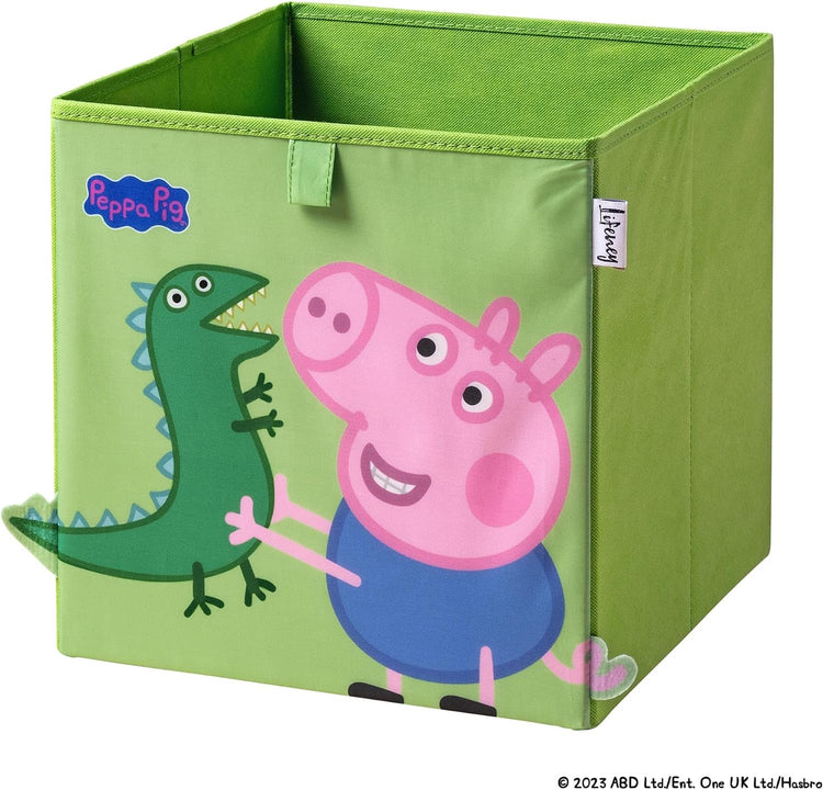 Boîte de rangement verte dinosaure compatible Kallax Lifeney Peppa Pig