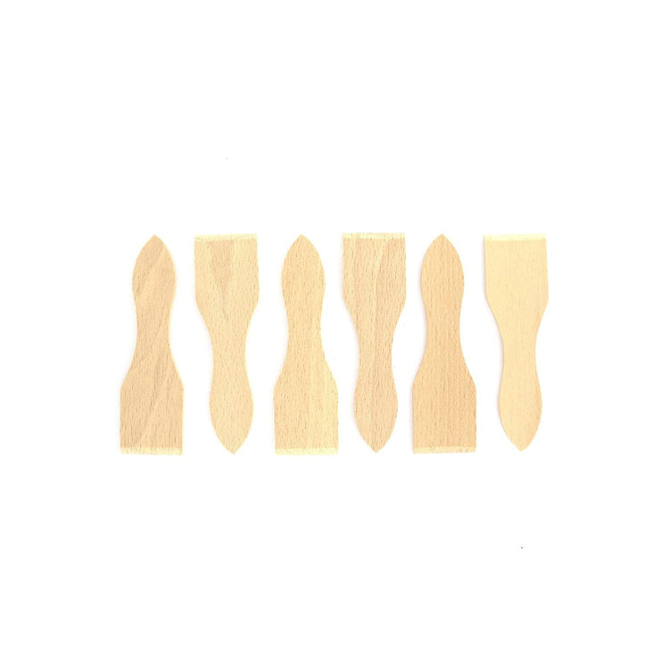 Lot de 6 spatules à raclette en bois FSC Fackelmann