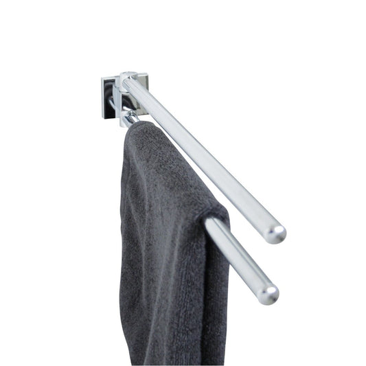 Porte serviette double gris chrome Fackelmann Mare