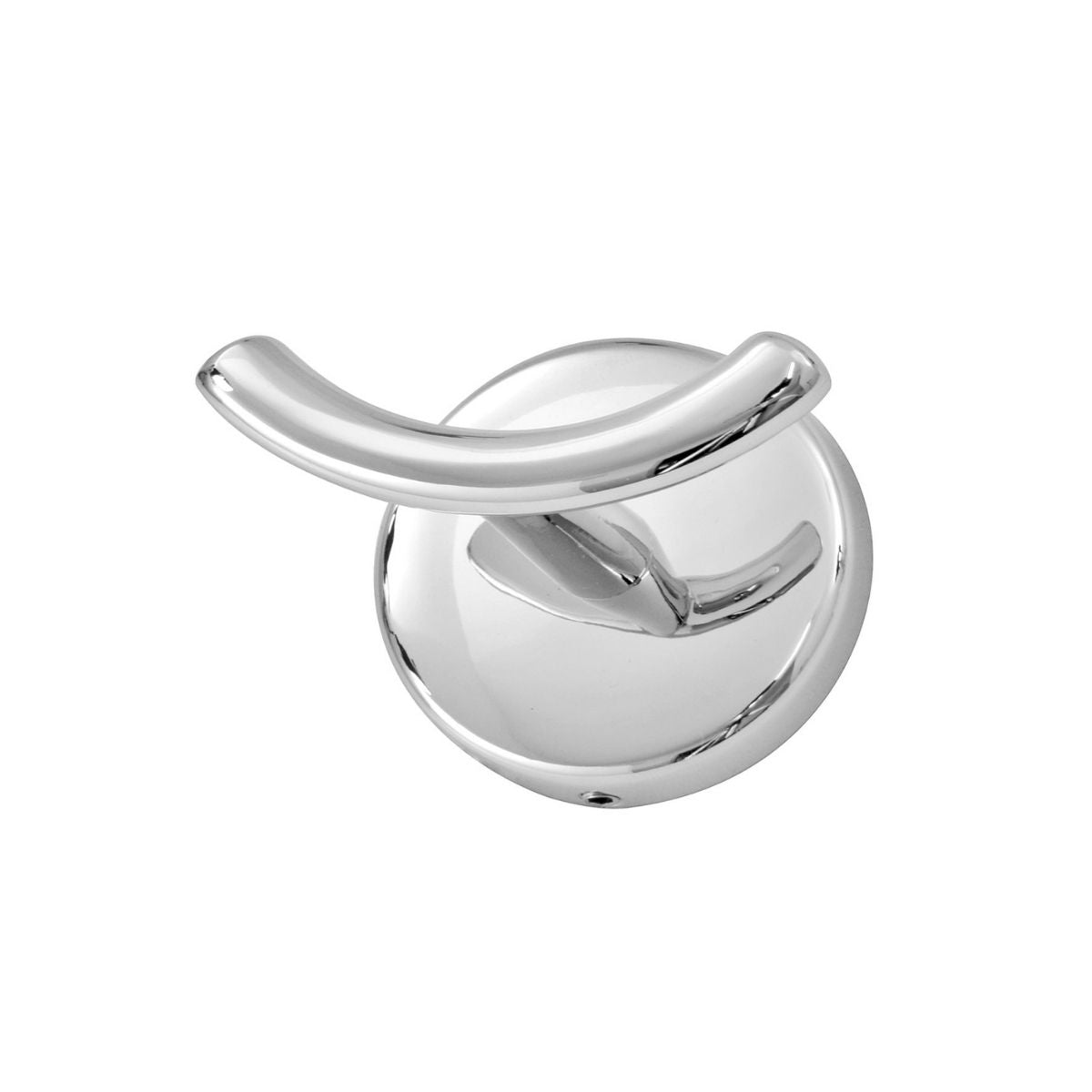 Porte serviette de salle de bain à double crochet gris chromé Fackelmann Vision