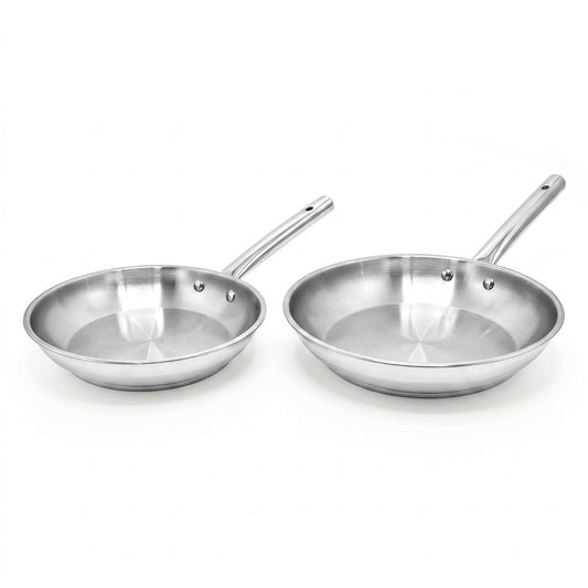 Lot de 2 poêles de cuisson 20 cm et 24 cm en inox Fackelmann Rhona