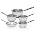 Lot de 4 casseroles 16/18/20/22 cm et 1 poêle en inox 20 cm Fackelmann Rhona
