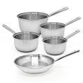 Lot de 4 casseroles 16/18/20/22 cm et 1 poêle en inox 24 cm Fackelmann Rhona