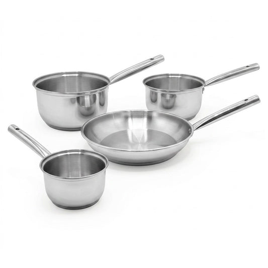 Lot de 4 casseroles 18/20/22 cm et poêle 24 cm en inox Fackelmann Rhona