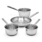 Lot de 3 casseroles 18/20/22 cm et poêle en inox 28 cm Fackelmann Rhona
