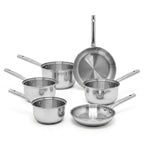 Lot de 4 casseroles 16/18/20/22 cm et poêles en inox 20/28 cm Fackelmann Rhona
