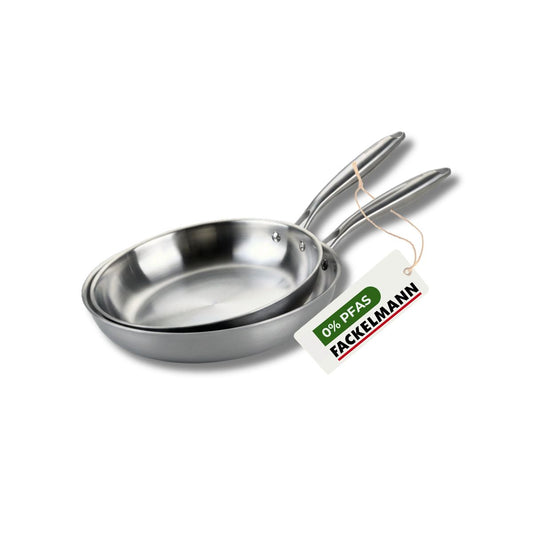 2 poêles 24 cm et 26 cm inox 18/10 Triply Fackelmann Vita3