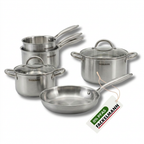 Batterie de cuisine avec 1 poêle de cuisson 20 cm 2 casseroles 14/18 cm et 2 faitouts 20/24 cm sans PFAS Fackelmann Vita3