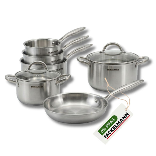 Poêle à Frire 24 cm, Casseroles 14 16 et 18 cm, Faitouts 20 24 cm inox 18/10 Triply Fackelmann Vita3