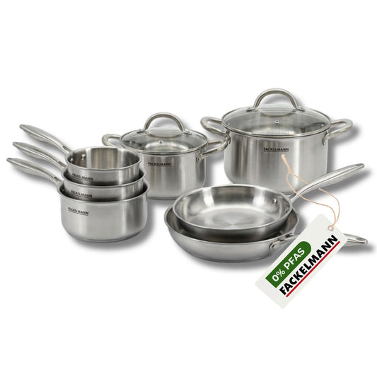Poêles à Frire 26 28 cm, Casseroles 14 16 et 18 cm, Faitouts 20 24 cm inox 18/10 Triply Fackelmann Vita3