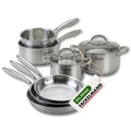 Batterie de cuisine avec 3 poêles 20/24/26 cm 2 casseroles 14/18 cm et 2 faitouts 20/24 cm sans PFAS Fackelmann Vita3