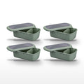 Lot de 4 lunch box compartimentées avec 4 ustensiles de cuisine Fackelmann Storage