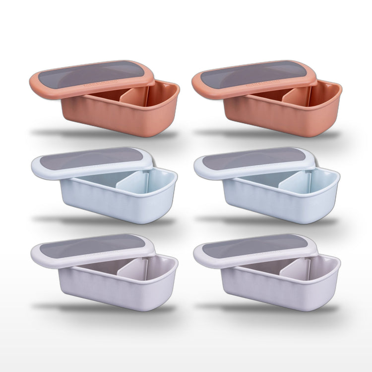 Lot de 6 lunch box 1 L avec 6 ustensiles de cuisine Fackelmann Storage