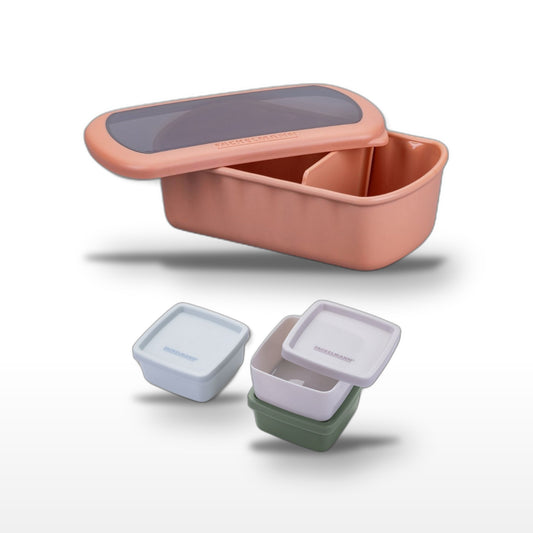 Lot Lunchbox 1L et 3 Boîtes à Sauce Fackelmann Storage