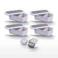 Lot de 4 lunch box 1L avec 3 boîtes à sauce Fackelmann Storage