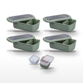 Lot de 4 lunch box 1L avec 3 boites à sauce Fackelmann Storage