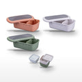 Lot de 3 lunch box 1L avec 3 boites à sauce Fackelmann Storage
