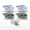 Lot de 4 lunch box 1L avec 3 boites à sauce Fackelmann Storage