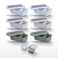 Lot de 6 lunch box 1L avec 3 boites à sauce Fackelmann Storage