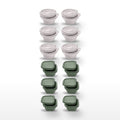 Lot de 12 Boîtes à Snacks Pliables en Silicone Fackelmann Storage Blanc et Vert