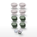 Lot de 11 boîtes hermétiques avec 3 boîtes à sauce Fackelmann Storage