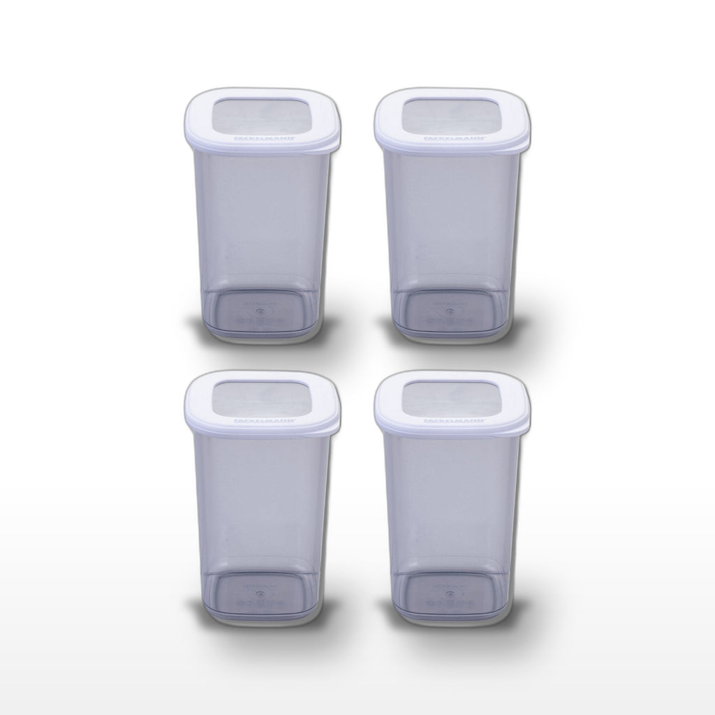 Lot de 4 boîtes hermétiques 1,1L avec 4 ustensiles de cuisine Fackelmann Storage