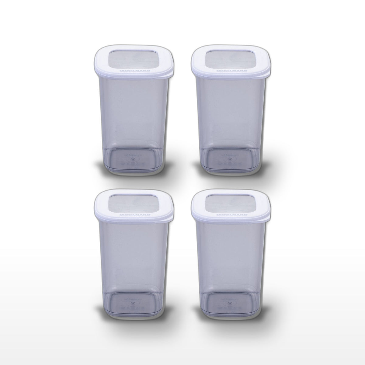 Lot de 4 boîtes hermétiques 1,1L avec 4 ustensiles de cuisine Fackelmann Storage