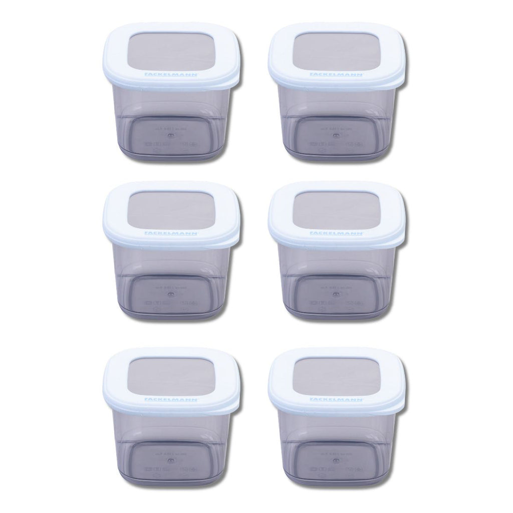Lot de 6 boîtes hermétiques 0,55 L avec 6 ustensiles de cuisine Fackelmann Storage