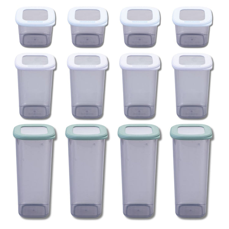Ensemble de 4 Boîtes à Provisions 1,75L, 4 Boîtes 1,1L et 4 Boîtes 0,55L Fackelmann Storage