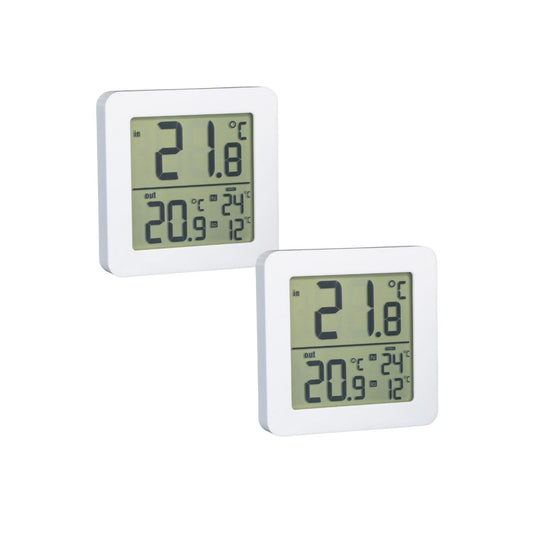 Ensemble de 2 Thermomètres intérieur et extérieur numérique Fackelmann Tecno