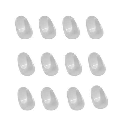 Ensemble de 12 mini crochets adhésifs blancs Fackelmann Tecno
