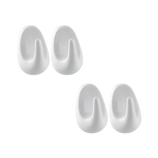 Crochets adhésifs en plastique lot de 4, dimensions 5 cm résistants et pratiques pour tous vos besoins Fackelmann Tecno