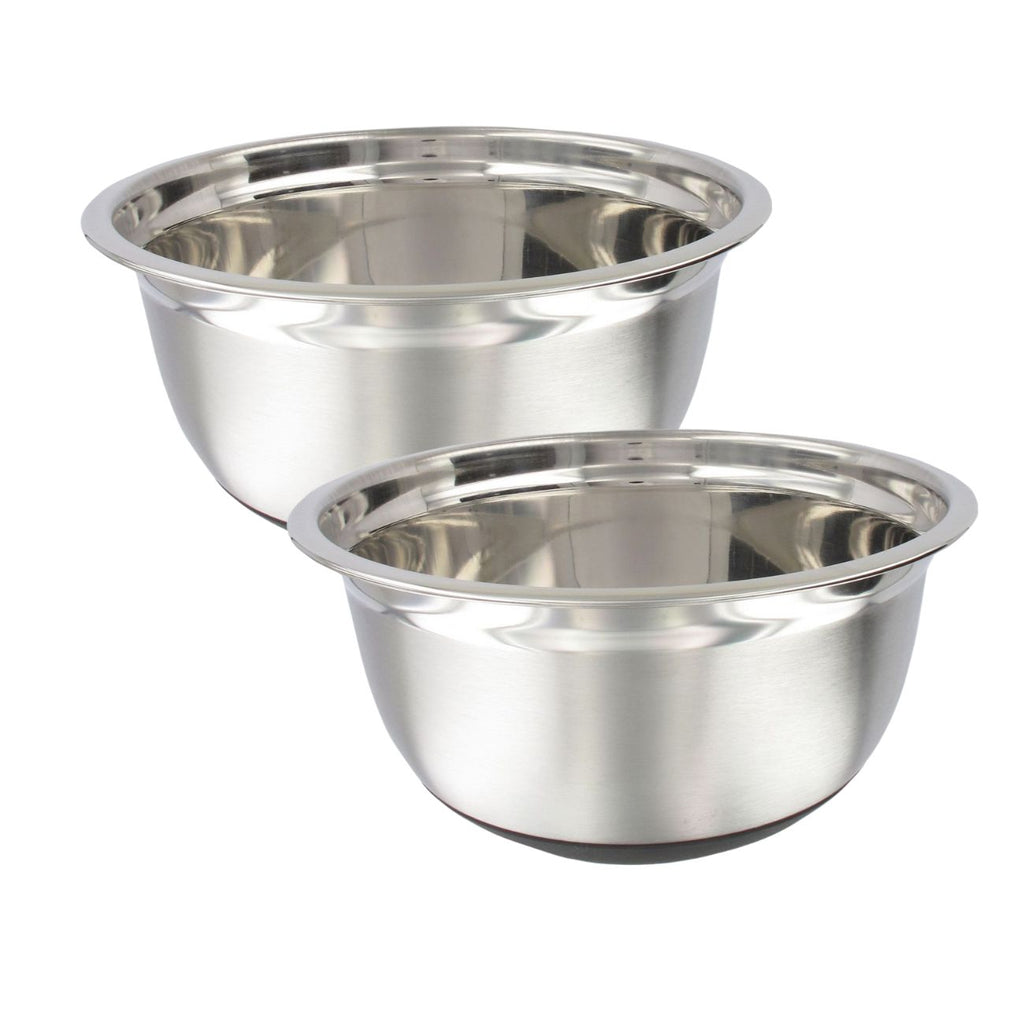Ensemble de 2 Bols à mixer en inox 24 cm de diamètre Fackelmann Basic