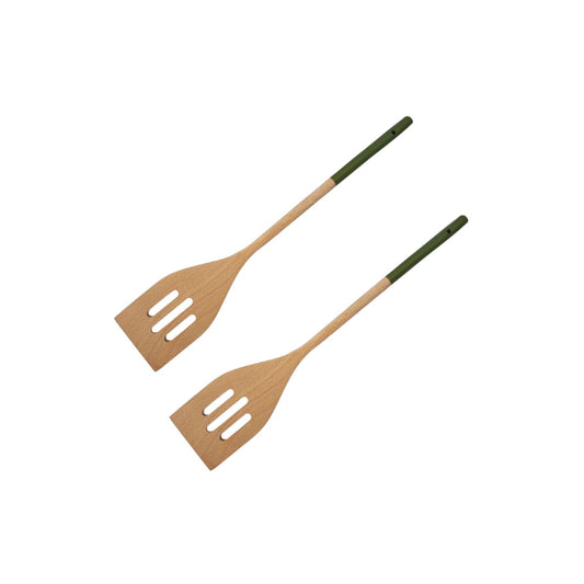 Ensemble de 2 Spatules de cuisine ajourée 33 cm Fackelmann Wood Edition