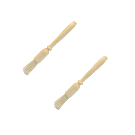Ensemble de 2 Pinceaux de cuisine et de pâtisserie 18 cm en poils de porc Fackelmann Wood Edition
