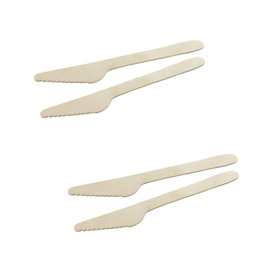 Couteaux en bois jetables Set de 2, dimensions 16,5 x 2,5 x 0,1 cm Fackelmann Move