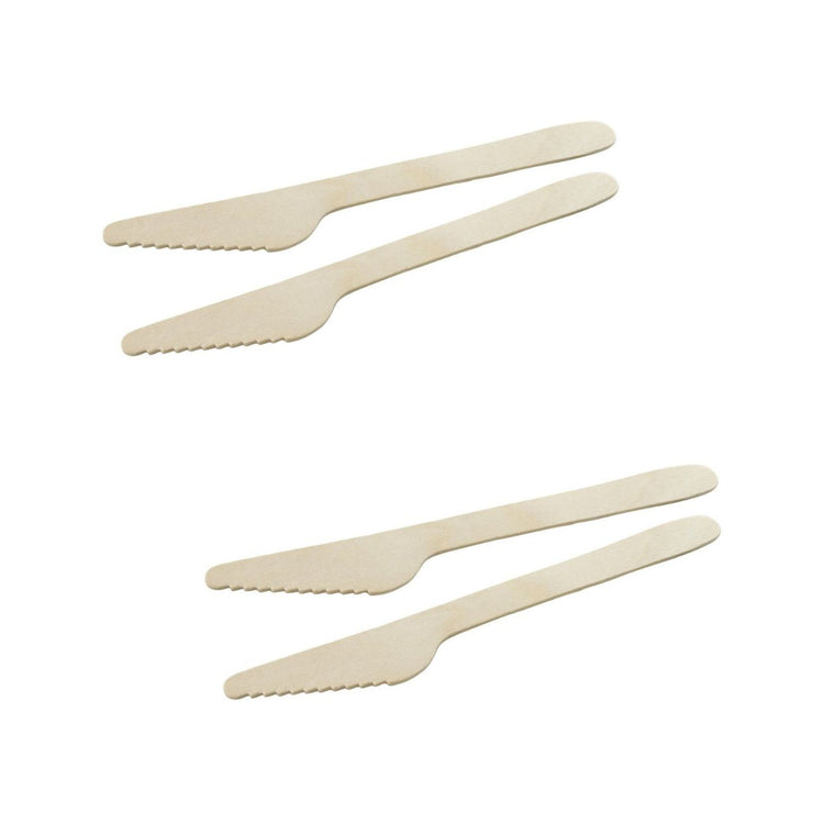 Couteaux en bois jetables Set de 2, dimensions 16,5 x 2,5 x 0,1 cm Fackelmann Move
