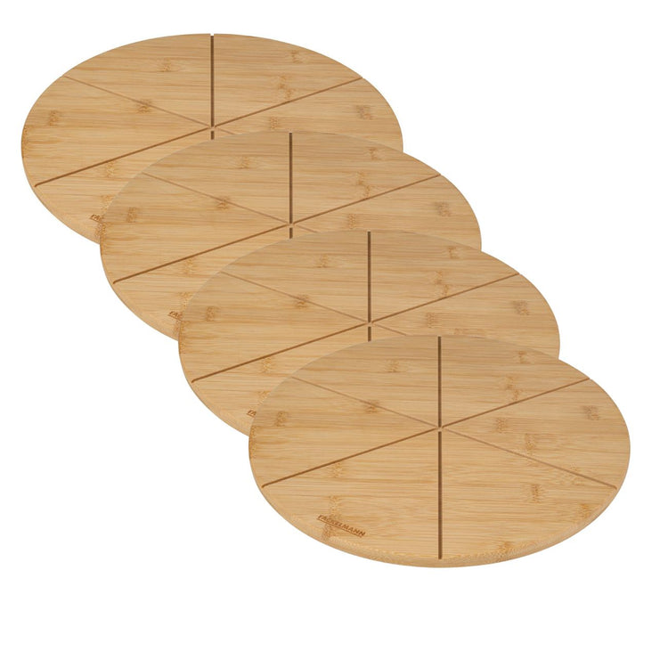 Set de 4 planches à pizza en bois Fackelmann Boisselerie