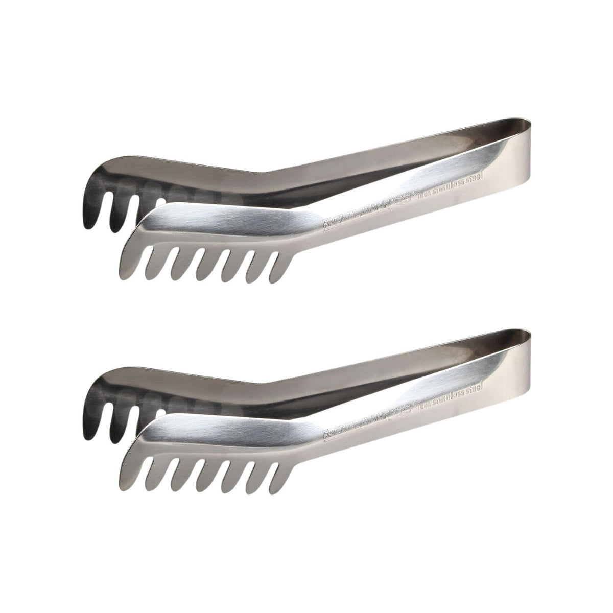 Ensemble de 2 Pinces à spaghettis, de cuisine en Acier inoxydable 19 cm Fackelmann