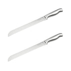 Couteau à pain inox professionnel Set de 2, 33,5 x 3 x 2 cm acier inoxydable Nirosta Star