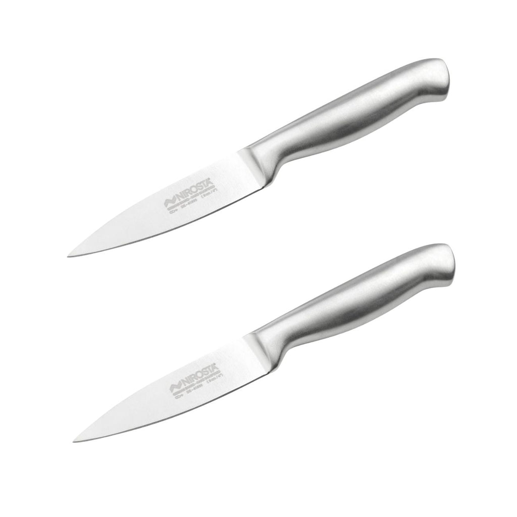 Ensemble de 2 Couteaux d'office en inox 20 cm en tout Nirosta Star