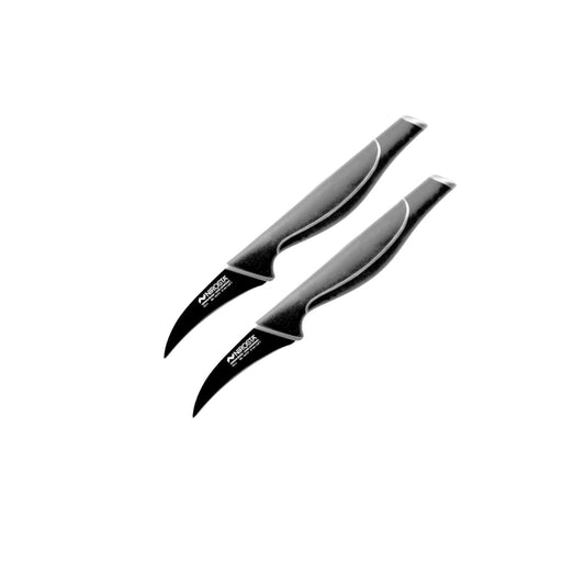 Set de 2 couteaux d'office en acier inoxydable Nirosta Black Edition