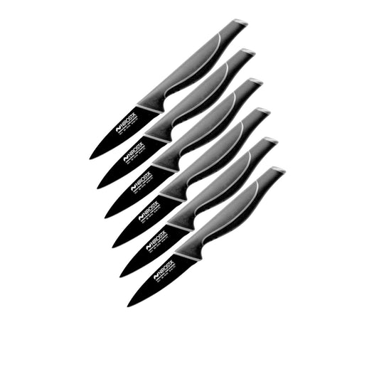 Set de 6 couteaux à légumes en acier inoxydable Nirosta Black Edition