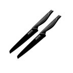 Set de 2 couteaux à pain dentelé en inox Nirosta Black Edition