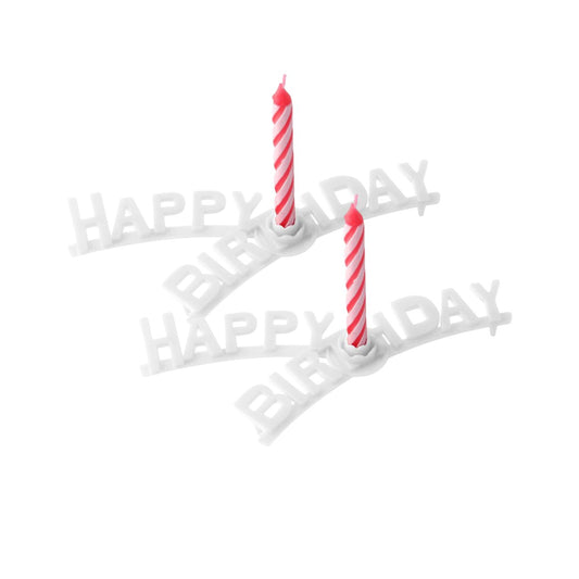 Ensemble de 2 supports "happy birthday" et 16 bougies d'anniversaire Fackelmann Rio Party