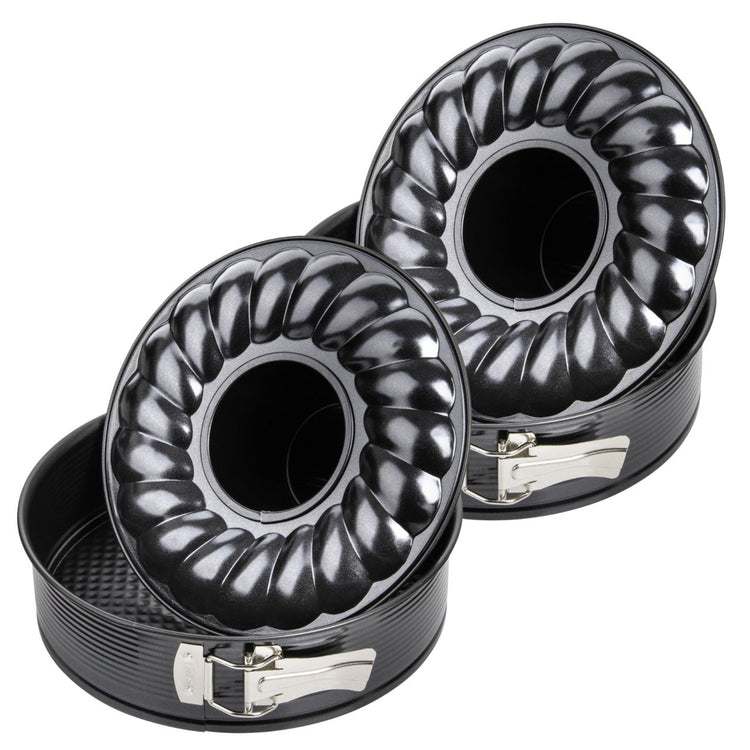 Lot de 2 moules à gâteaux 26/26 cm en acier Black metallic Black mettallic Zenker  Black mettallic