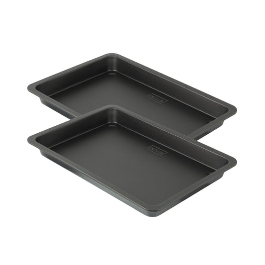 Ensemble de 2 Plaques de four rectangulaire 42 x 29 cm Zenker Black Metallic