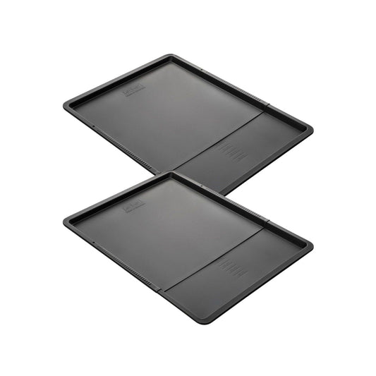 Ensemble de 2 Plaques à pâtisserie extensible de 37 à 52 x 33 cm Zenker Black Metallic